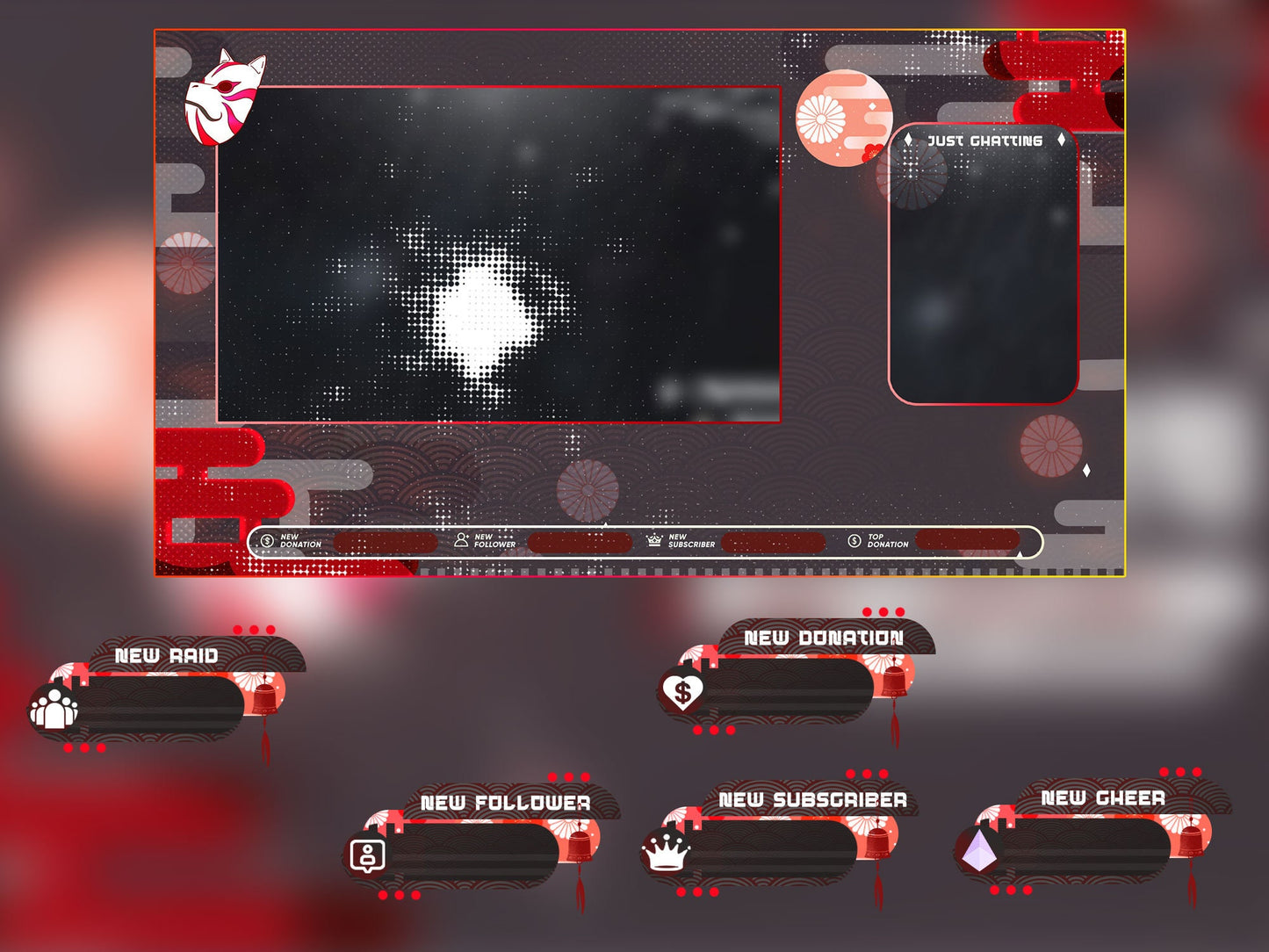 Animated Kitsune Mask Stream Package