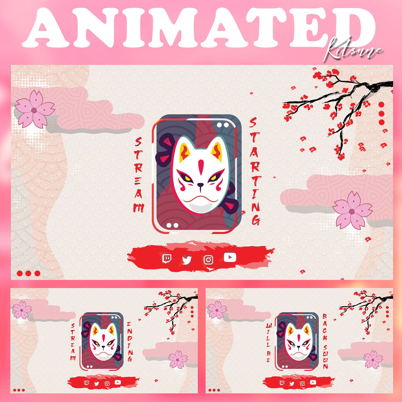 Animated Kitsune Stream Package