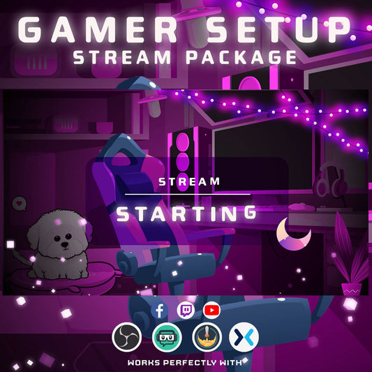 Animated Twitch Screens PC Room Aesthetic Lo-fi Package