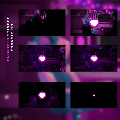 Animated Twitch Screens PC Room Aesthetic Lo-fi Package