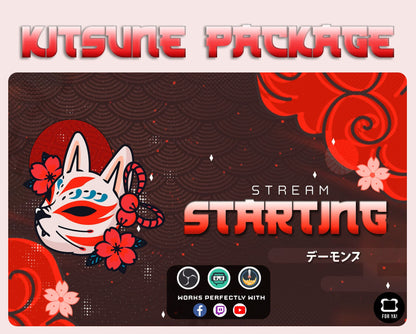 Animated Red Kitsune Stream Package