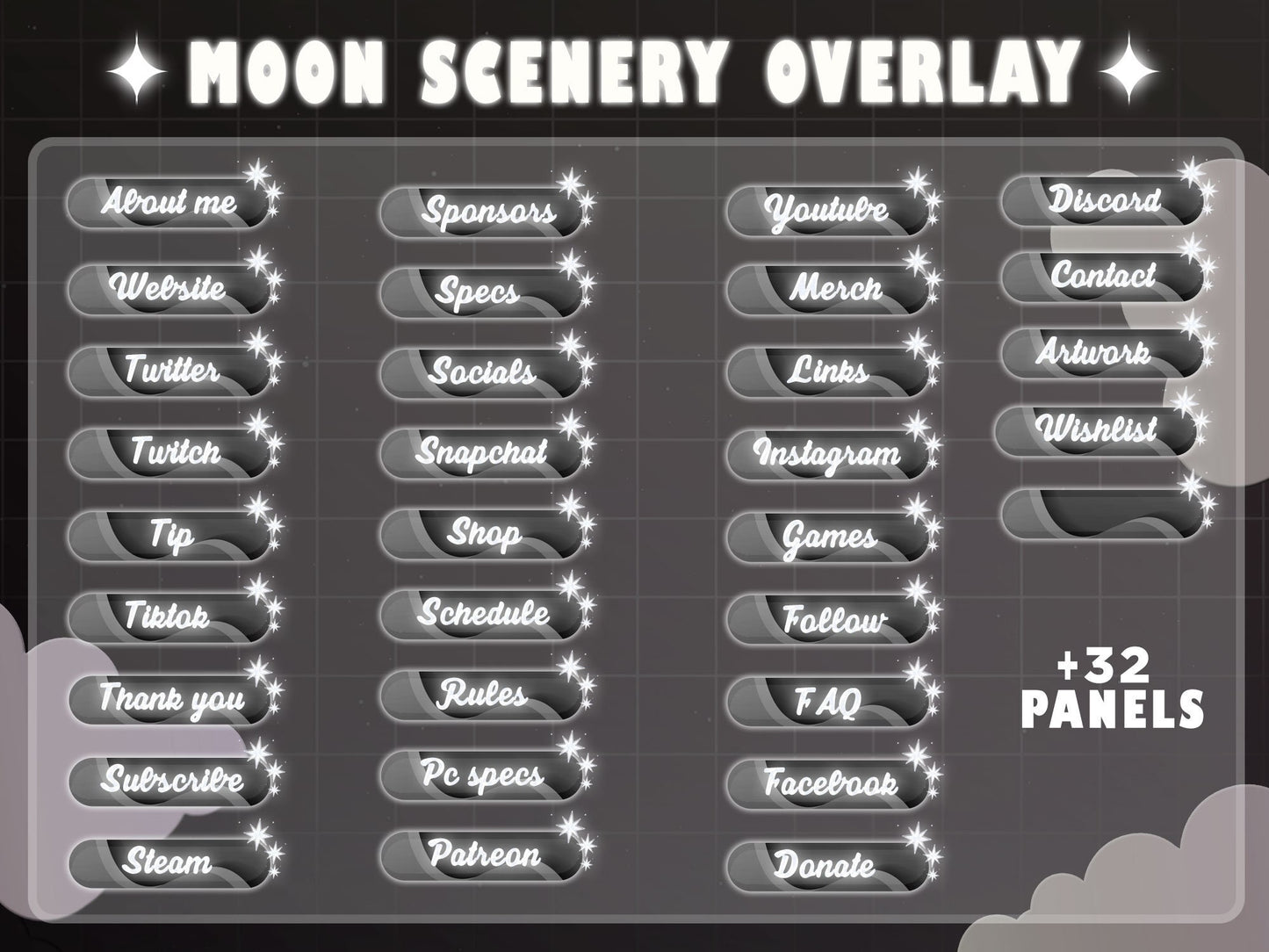 Animated Night Scenery Stream Pack