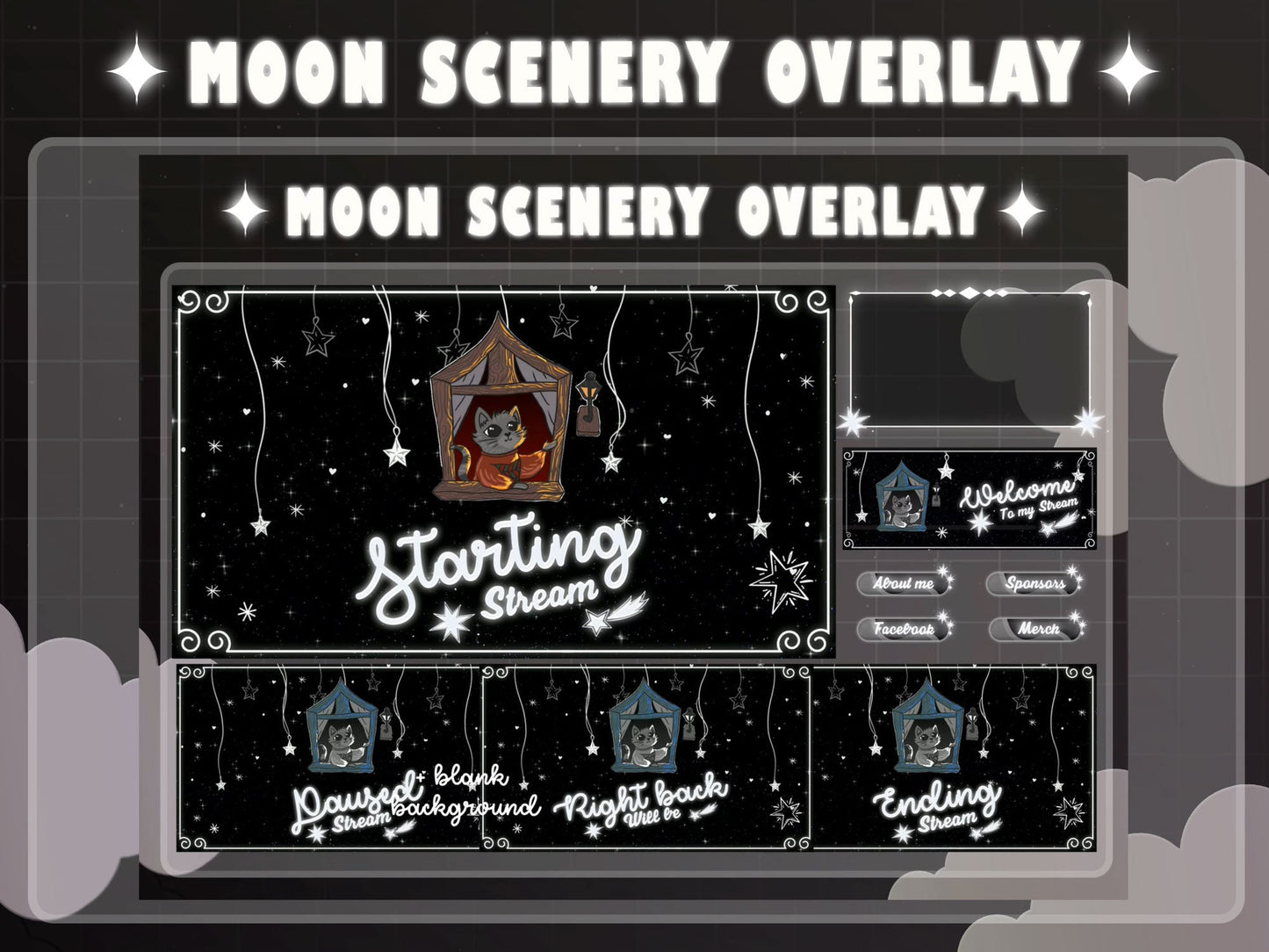 Animated Night Scenery Stream Pack