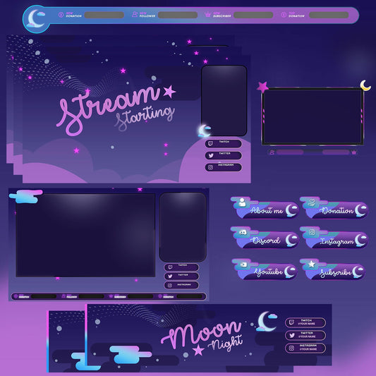Premium Moon Scenery Stream Package