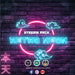 Animated Stream Package Blue Retro Neon