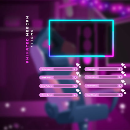 Animated Twitch Screens PC Room Aesthetic Lo-fi Package