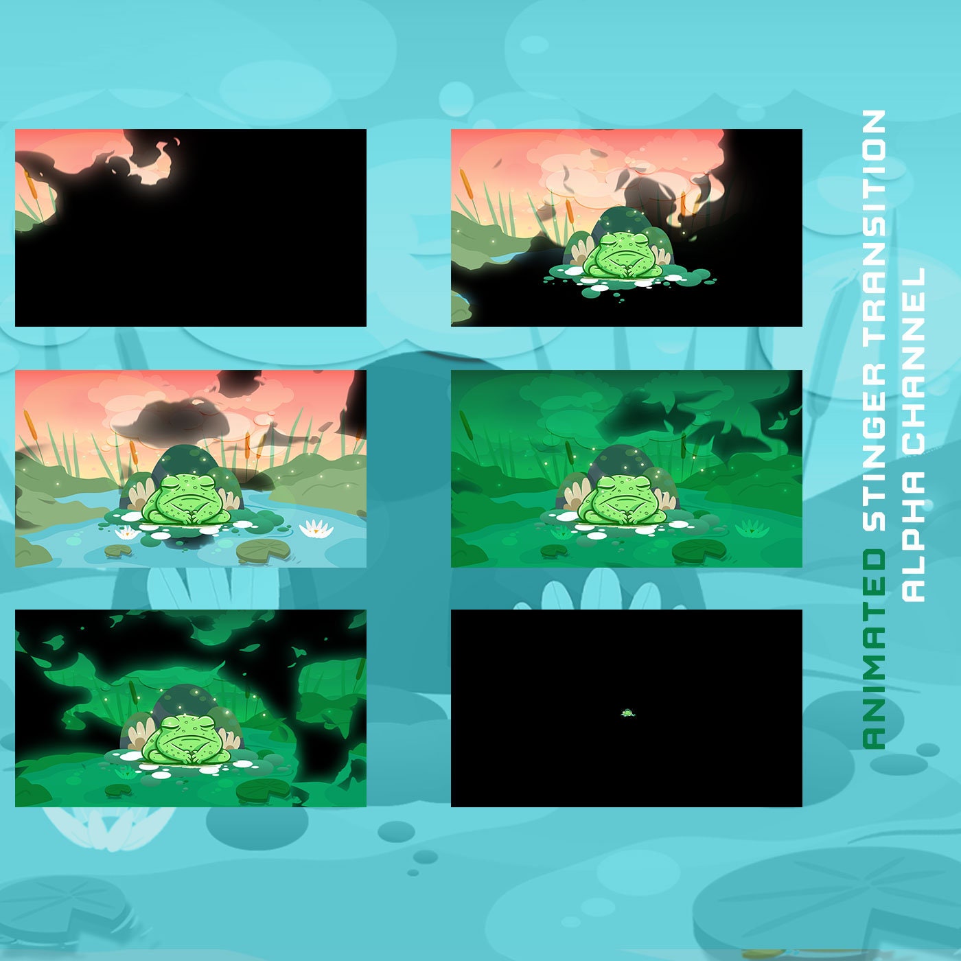 Animated Stream Package Frog Ocean