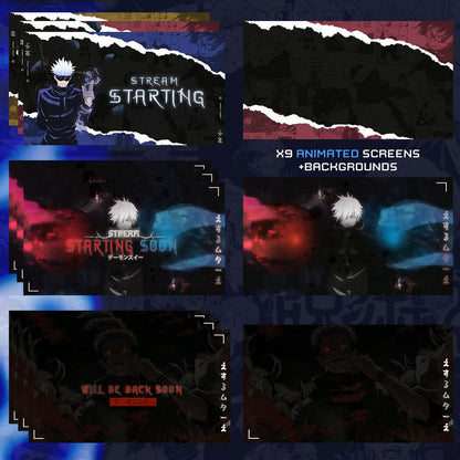 Premium Animated Cursed Jujutsu Overlay Package