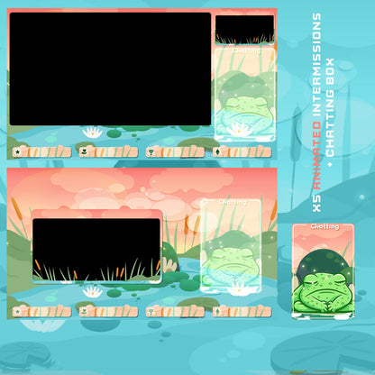 Animated Stream Package Frog Ocean
