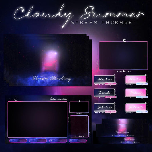 Animated Cloudy Summer Stream Package