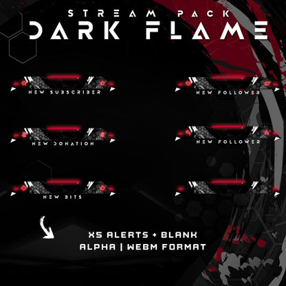 Animated Stream Package Dark Flame