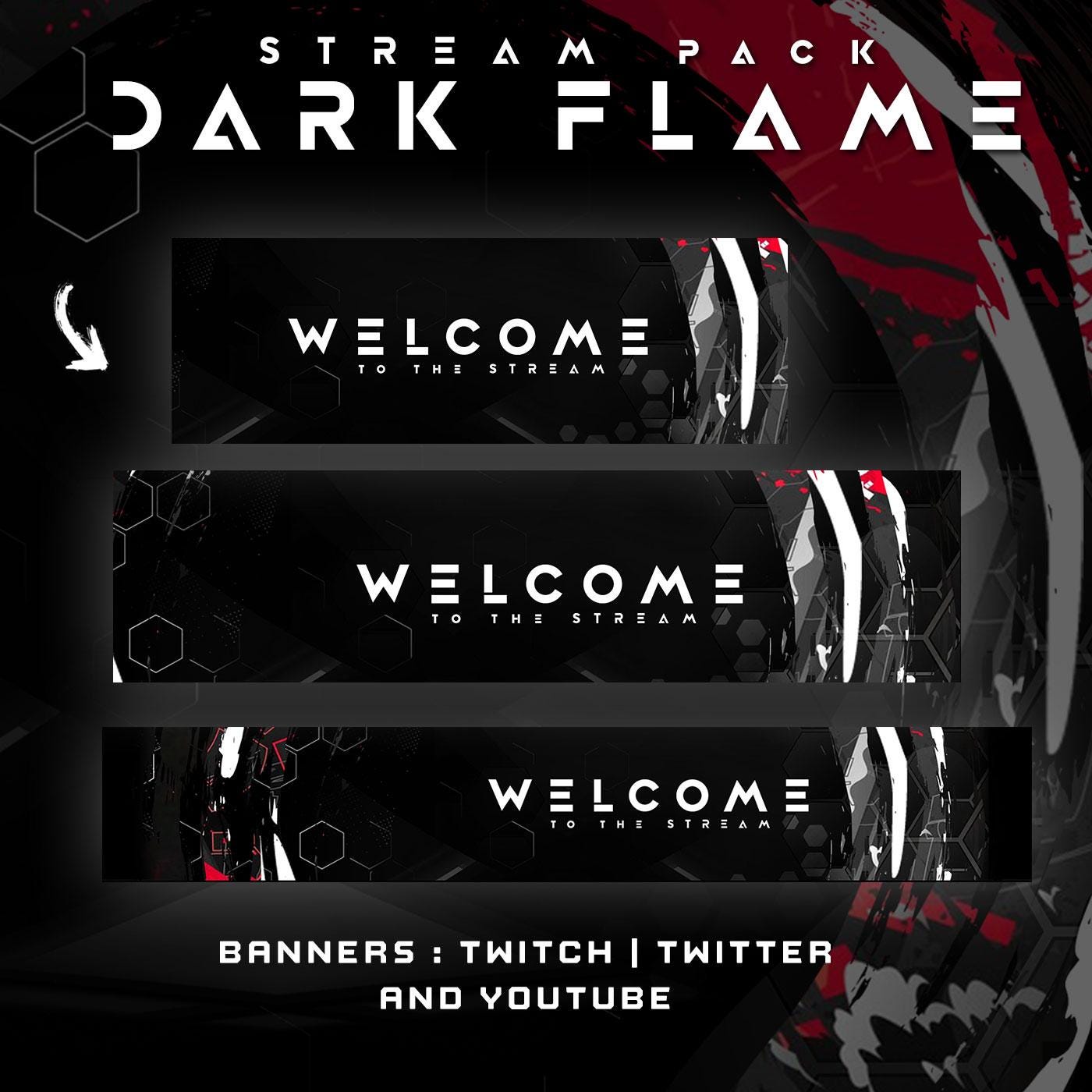 Animated Stream Package Dark Flame