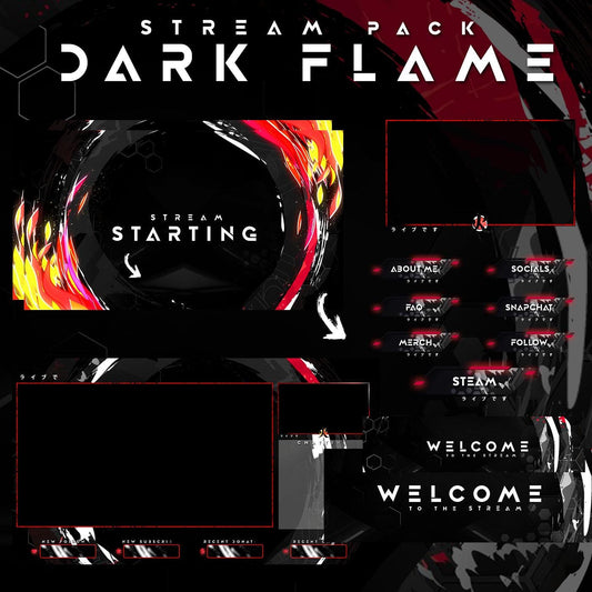 Animated Stream Package Dark Flame