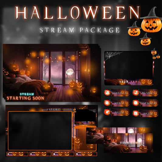 Twitch Overlay Halloween Package
