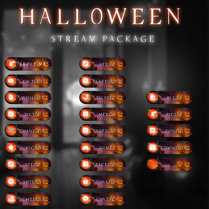 Twitch Overlay Halloween Package
