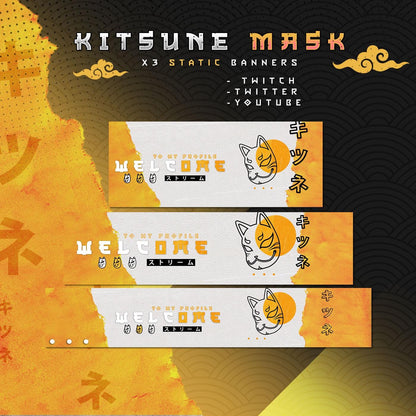 Animated kitsune Yellow Mask Package