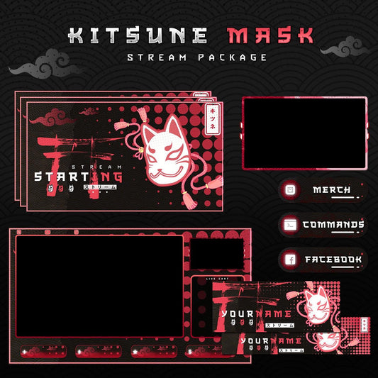 Animated kitsune Mask Package