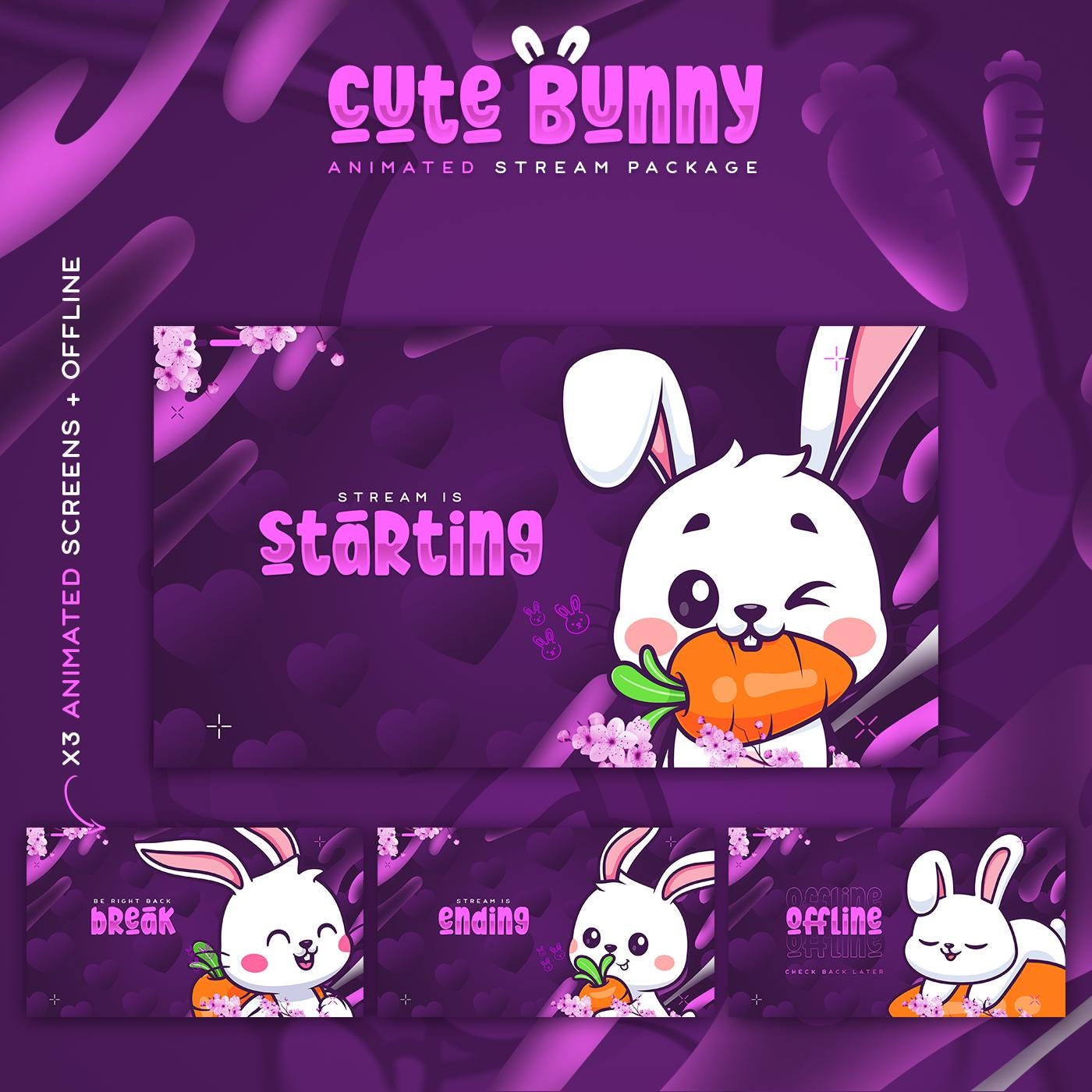 Premium Cute Bunny Stream Package