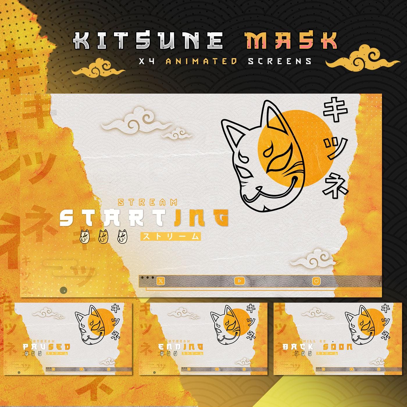 Animated kitsune Yellow Mask Package