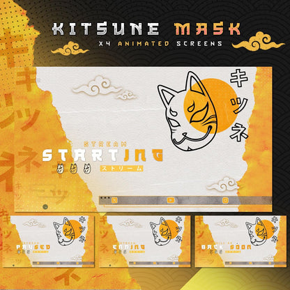 Animated kitsune Yellow Mask Package