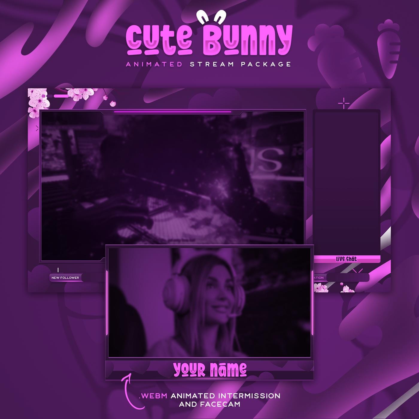 Premium Cute Bunny Stream Package