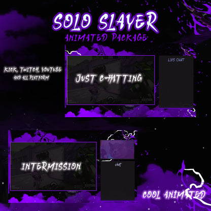 Solo Slayer Stream Package Animated Full Animated Package