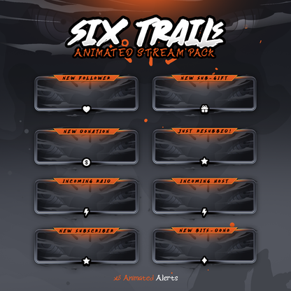 Pain Six Trails Twitch overlays full stream package