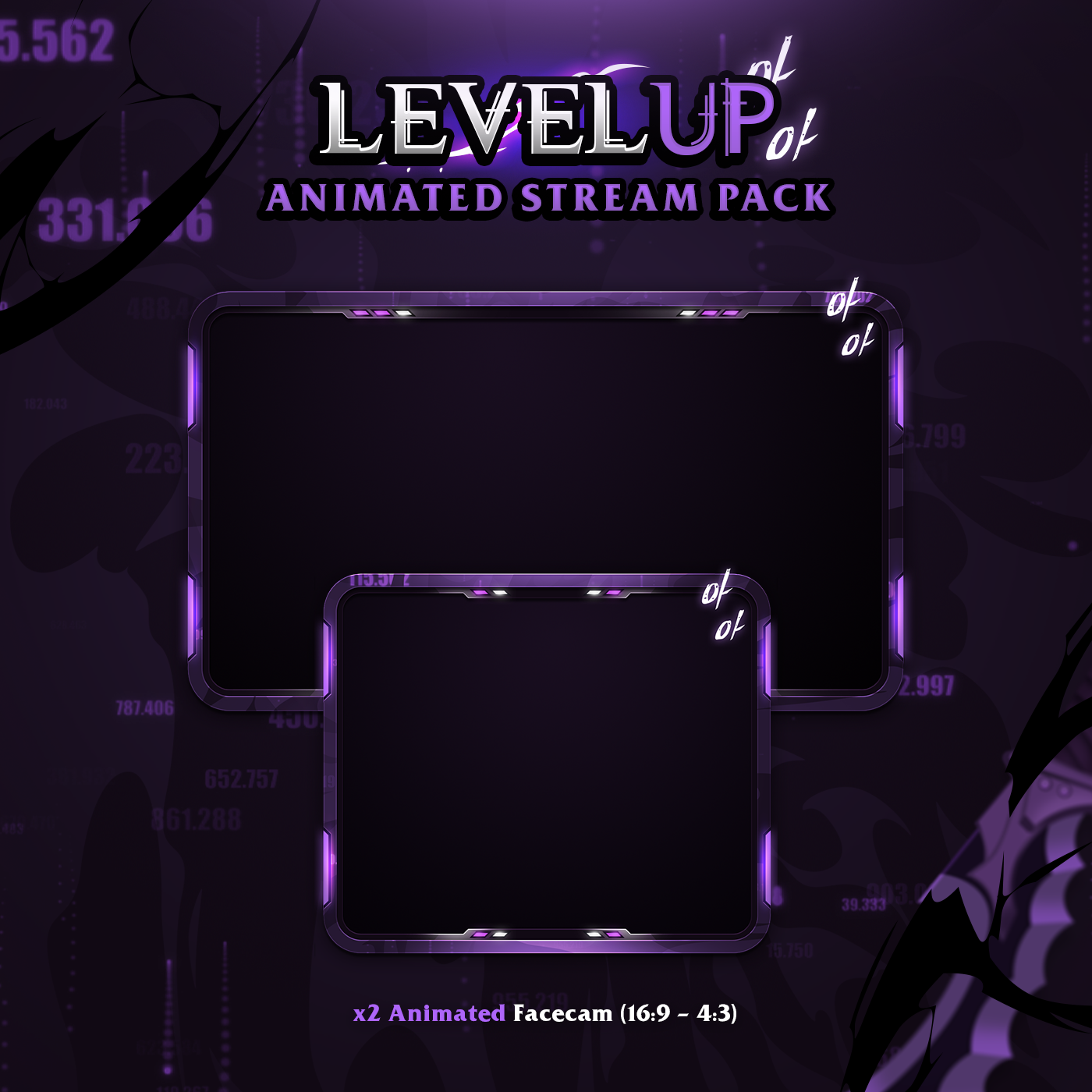 Premium Solo Leveling Stream Package Animated