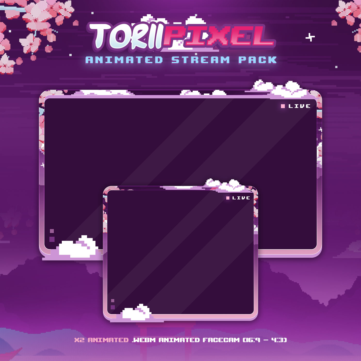 Torii Pixel Stream Package Pixel Art Stream Overlays