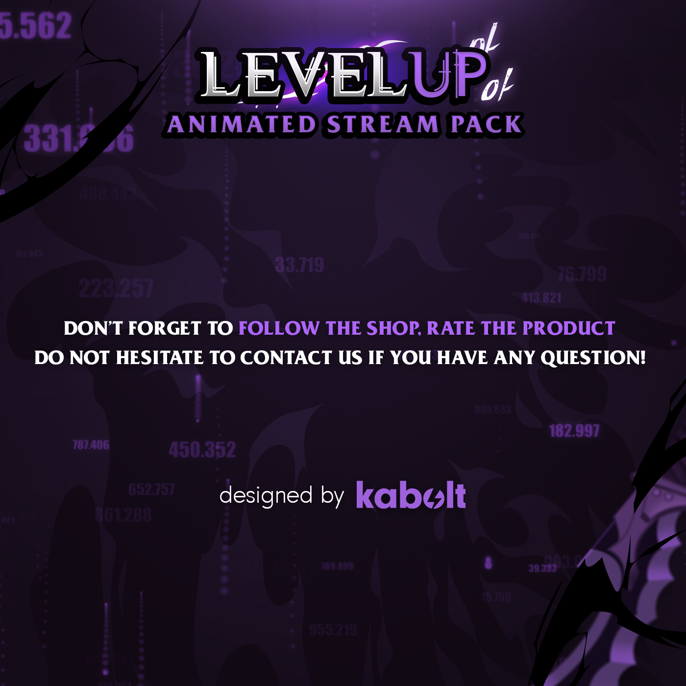 Premium Solo Leveling Stream Package Animated