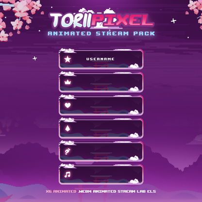 Torii Pixel Stream Package Pixel Art Stream Overlays