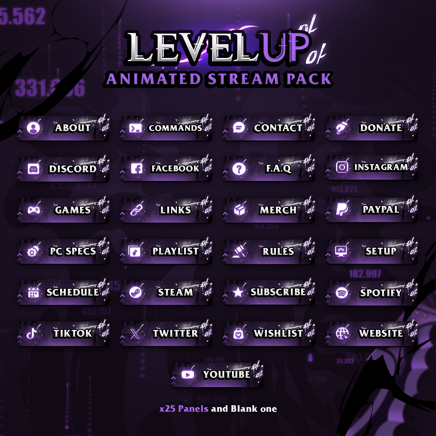 Premium Solo Leveling Stream Package Animated