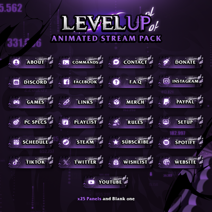 Premium Solo Leveling Stream Package Animated