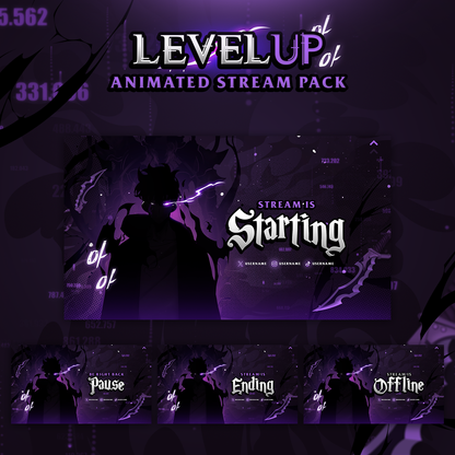 Premium Solo Leveling Stream Package Animated