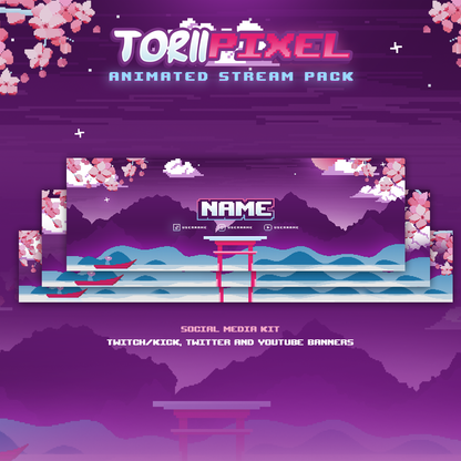Torii Pixel Stream Package Pixel Art Stream Overlays