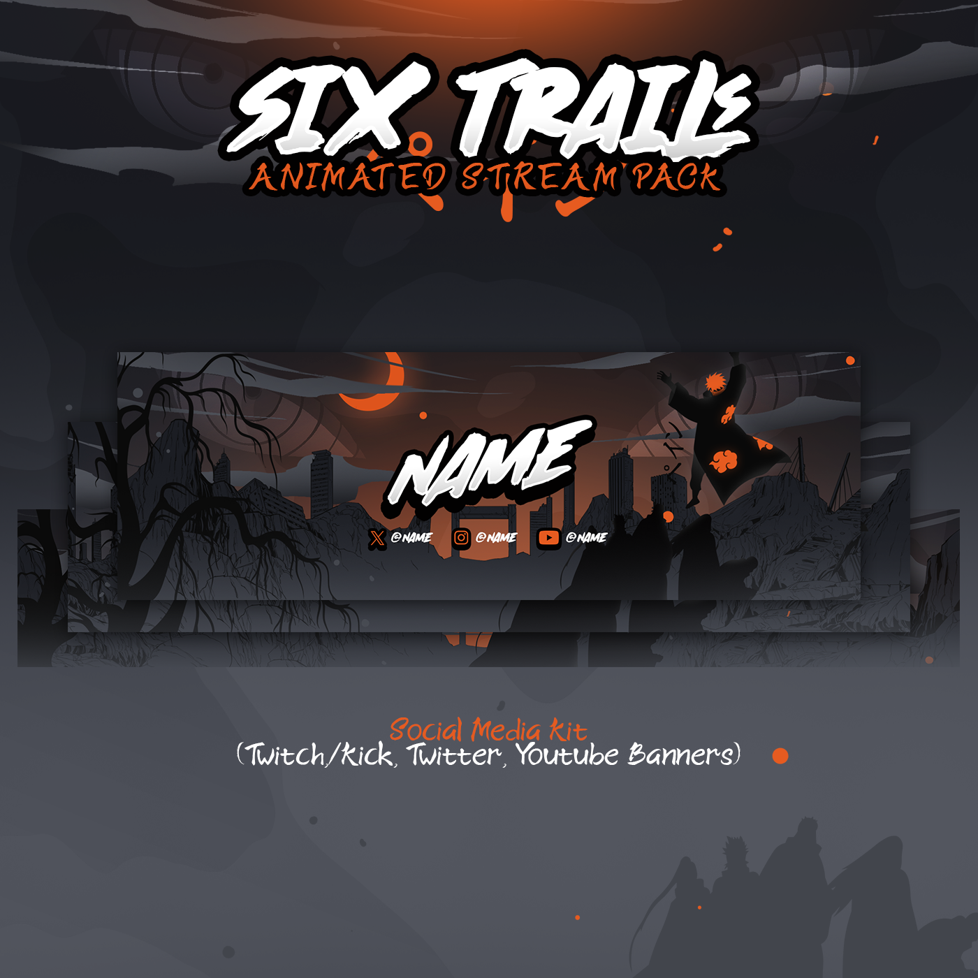 Pain Six Trails Twitch overlays full stream package