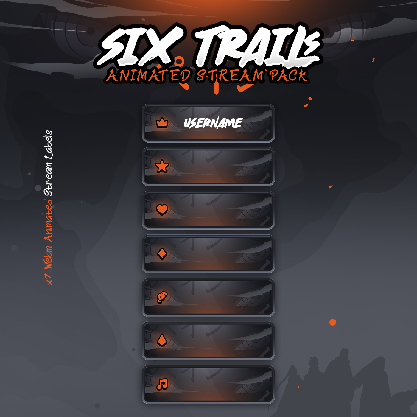 Pain Six Trails Twitch overlays full stream package