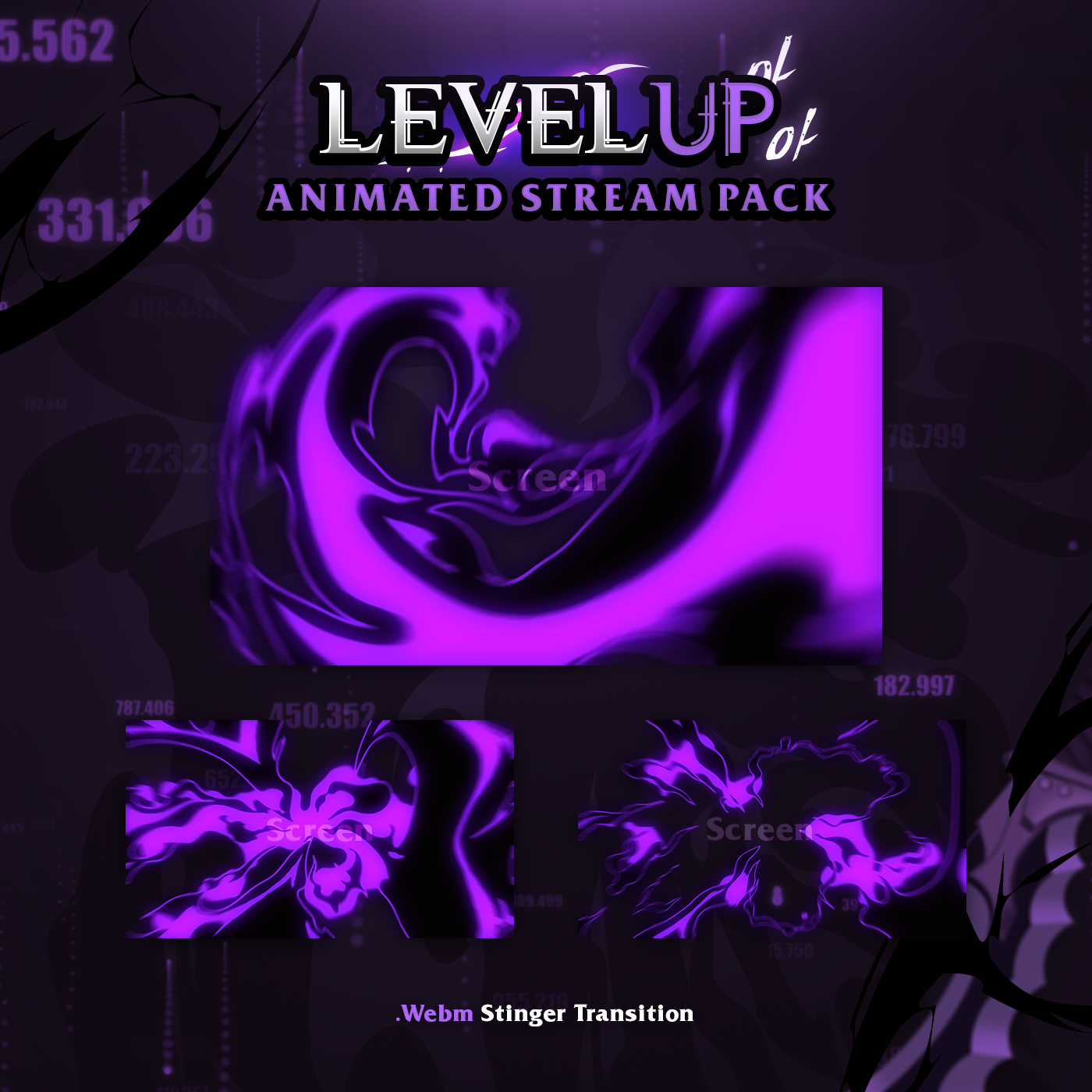 Premium Solo Leveling Stream Package Animated