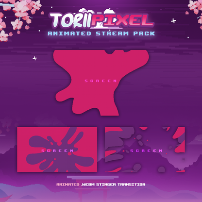 Torii Pixel Stream Package Pixel Art Stream Overlays