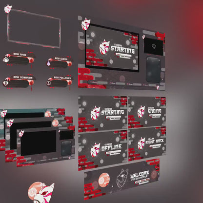 Animated Kitsune Mask Stream Package