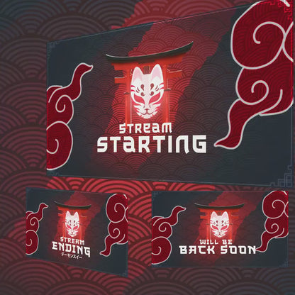Animated kitsune Red Mask Stream Package