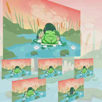 Animated Stream Package Frog Ocean