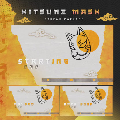 Animated kitsune Yellow Mask Package