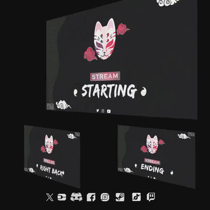 Animated Kitsune Mask Package