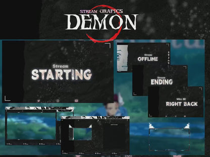 Animated Demon overlays Stream package
