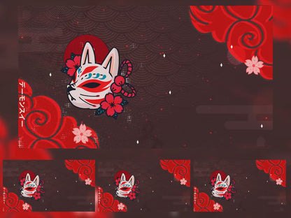 Animated Red Kitsune Stream Package