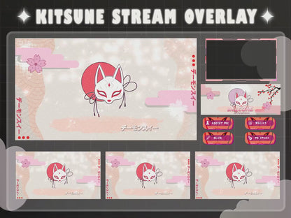 Animated White Kitsune Stream Package