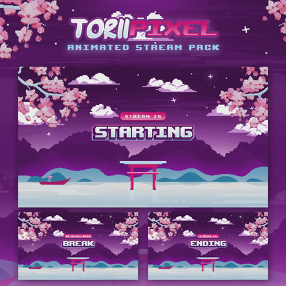 Torii Pixel Stream Package Pixel Art Stream Overlays