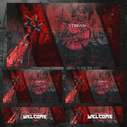 Animated Samurai Shiruken Twitch Package