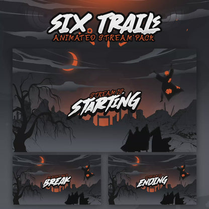 Pain Six Trails Twitch overlays full stream package